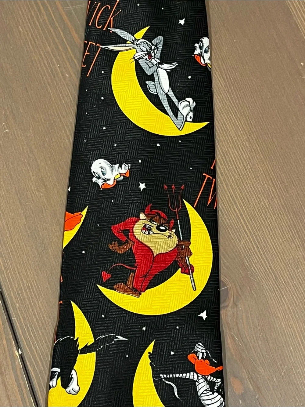 3 Vintage Looney Tunes Ties Tazmanian Devil Halloween St Patrick's Smiley Face